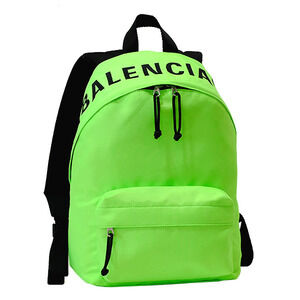 BALENCIAGA Wheel Backpack Fluorescent Green Nylon 584 2
